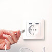 Schuko-Steckdose mit USB-Ladegerät